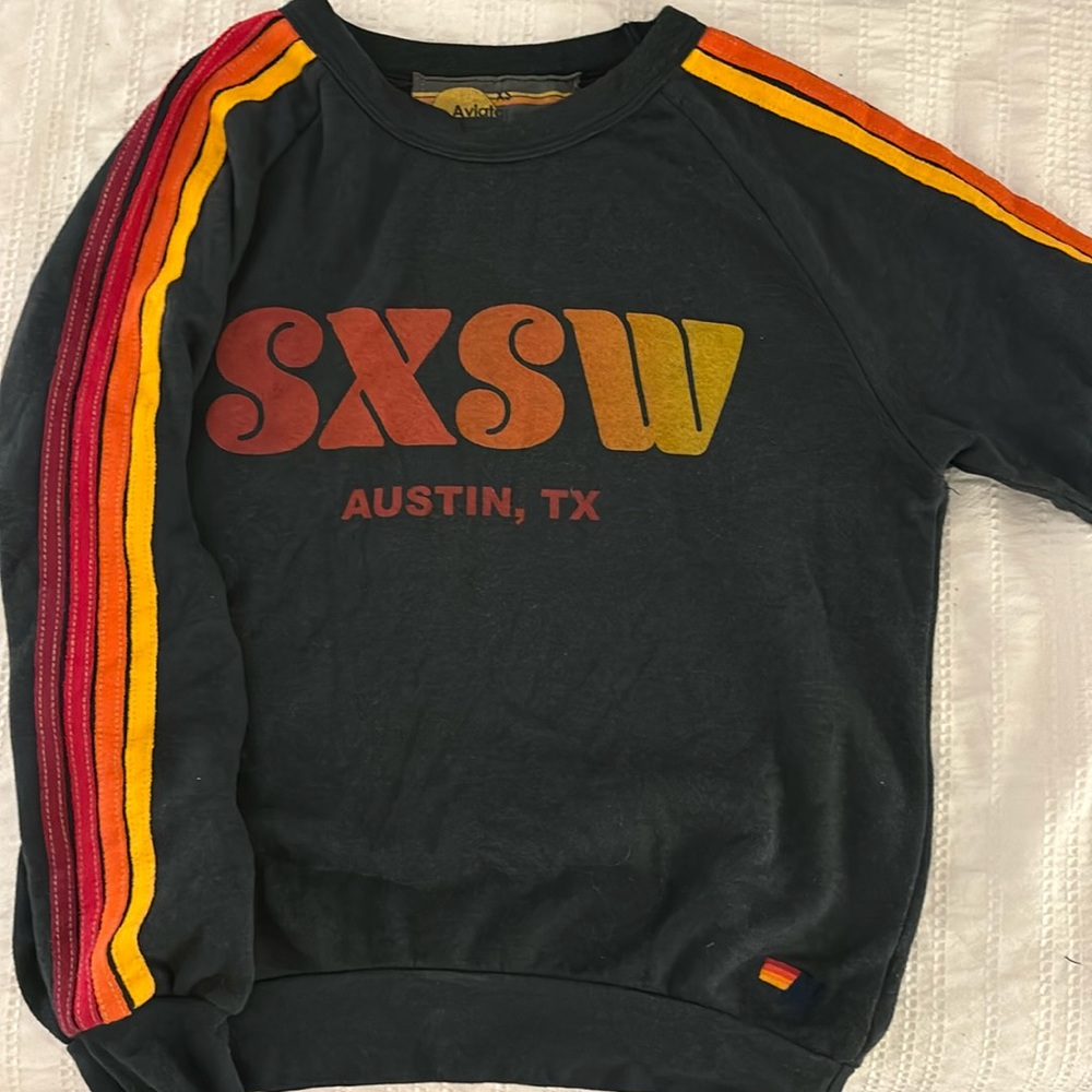 Aviator striped sweatshirt